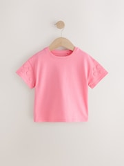 Pink 100% Cotton Daisy Short Sleeve T-Shirt (3mths-7yrs) - Image 5 of 8