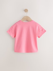 Pink 100% Cotton Daisy Short Sleeve T-Shirt (3mths-7yrs) - Image 6 of 8