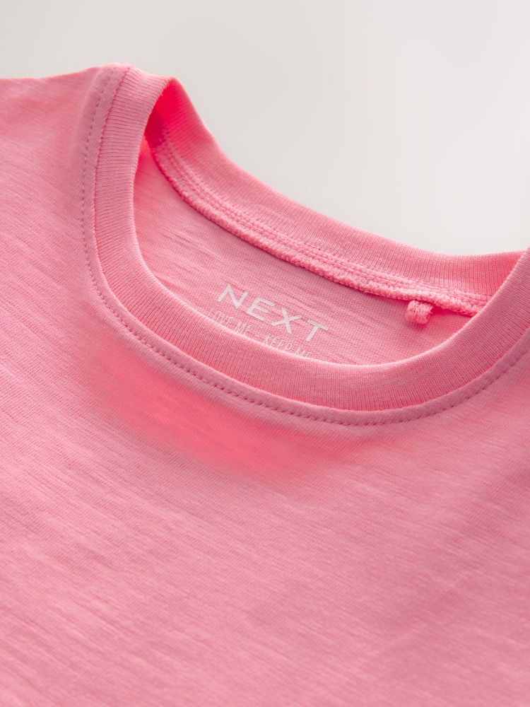 Pink 100% Cotton Daisy Short Sleeve T-Shirt (3mths-7yrs) - Image 7 of 8