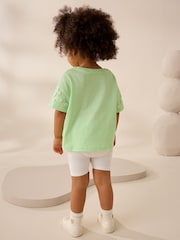 Green 100% Cotton Daisy Short Sleeve T-Shirt (3mths-7yrs) - Image 3 of 7