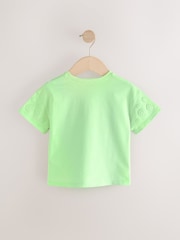 Green 100% Cotton Daisy Short Sleeve T-Shirt (3mths-7yrs) - Image 5 of 7