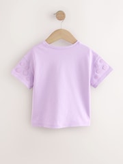 Purple 100% Cotton Daisy Short Sleeve T-Shirt (3mths-7yrs) - Image 6 of 8
