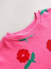Pink/Red Flower Girls Short Sleeve 100% Cotton T-Shirt (3mths-7yrs) - Image 7 of 7