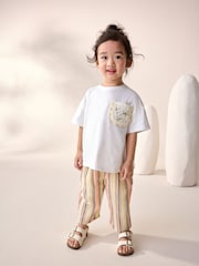 Blanco - 100% Cotton Short Sleeve Embroidered Pocket T-Shirt (3mths-7yrs) - Imagen 2 de 8