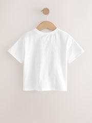 Blanco - 100% Cotton Short Sleeve Embroidered Pocket T-Shirt (3mths-7yrs) - Imagen 6 de 8
