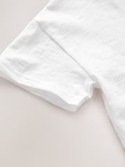 Blanco - 100% Cotton Short Sleeve Embroidered Pocket T-Shirt (3mths-7yrs) - Imagen 7 de 8