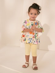 Bright Fruit Character - 100% katoenen peplum T-shirt met korte mouwen (3mnd -7jr) - Image 3 of 8