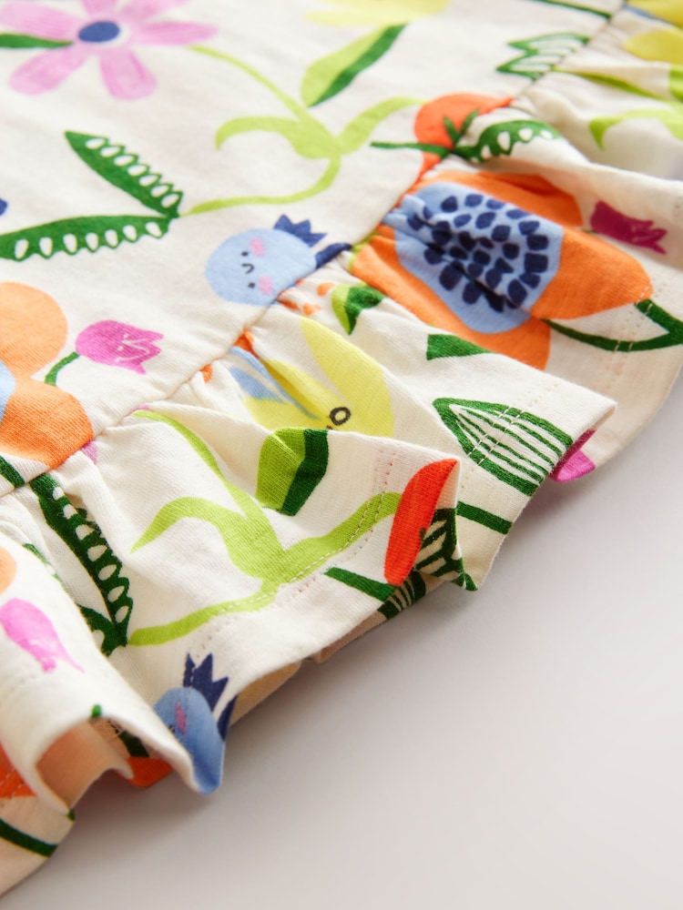 Bright Fruit Character - 100% katoenen peplum T-shirt met korte mouwen (3mnd -7jr) - Image 8 of 8