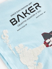 Baker by Ted Baker Blue Graphic 100% Cotton T-Shirt - Image 3 of 4