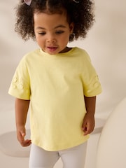 Yellow 100% Cotton Daisy Short Sleeve T-Shirt (3mths-7yrs) - Image 2 of 8