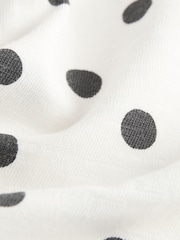 Black/White Spot 100% Cotton Short Sleeve Peplum T-Shirt (3mths-7yrs) - Image 7 of 8