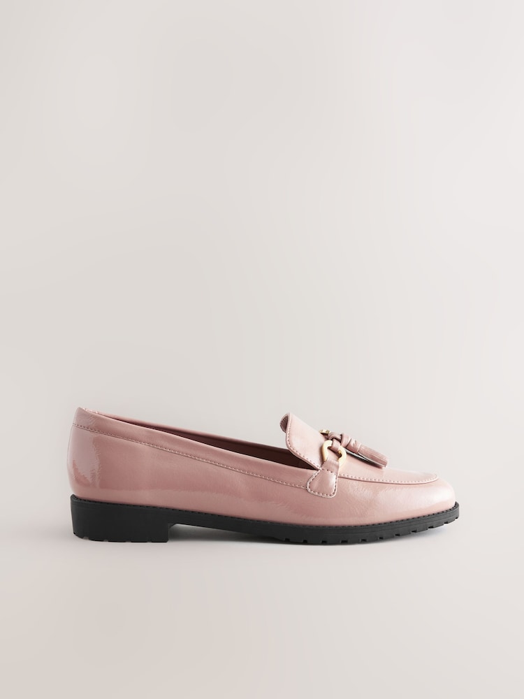 Rose Pink Forever Comfort® Patent Tassel Hardware Detail Loafers - Image 6 of 9