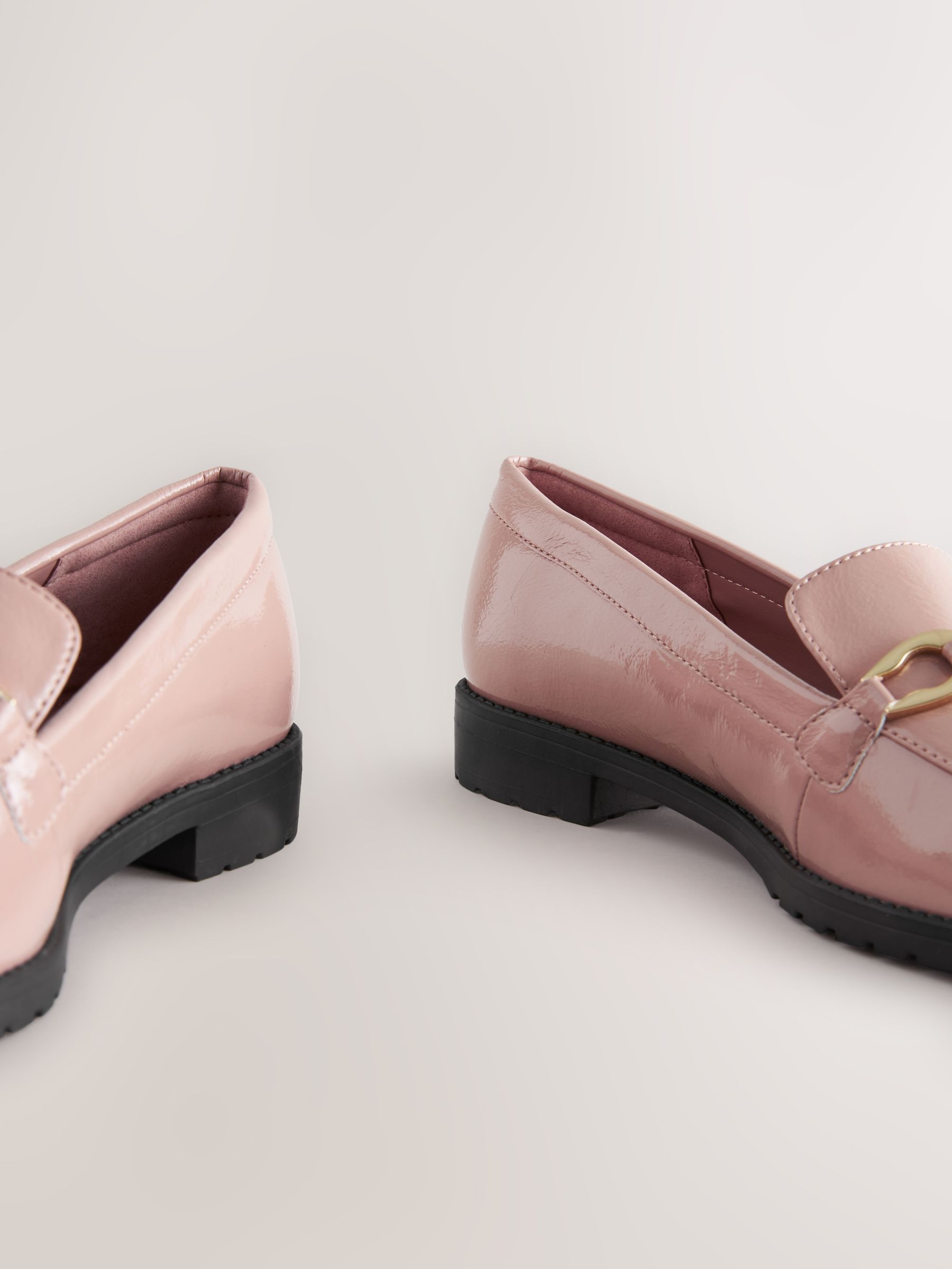 Buy Rose Pink Patent Tassel Hardware Detail Loafers from Next USA
