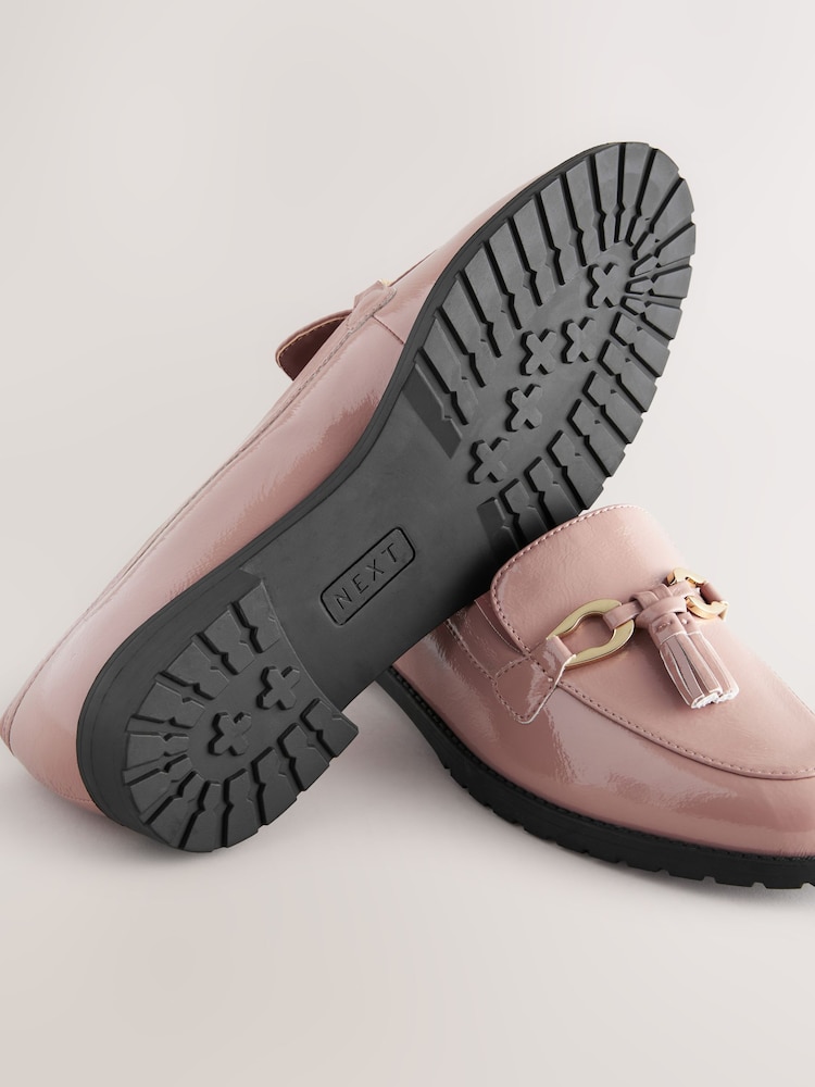 Rose Pink Forever Comfort® Patent Tassel Hardware Detail Slim Loafers - Image 9 of 9