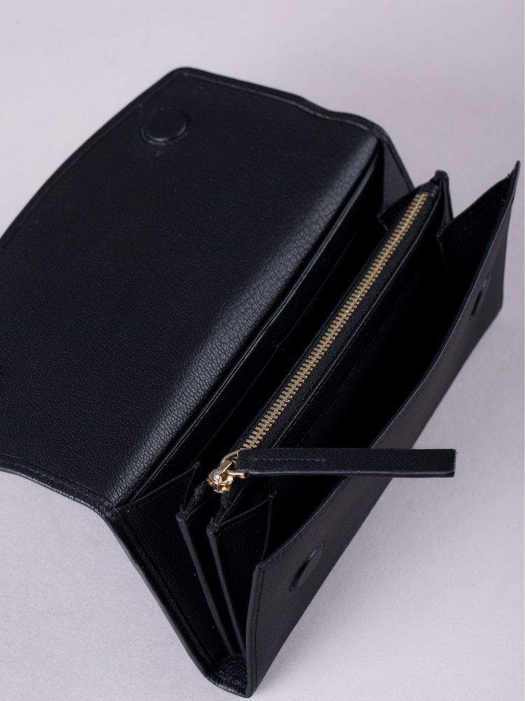 Lakeland Leather Black Esthwaite Flapover Purse - Image 4 of 4