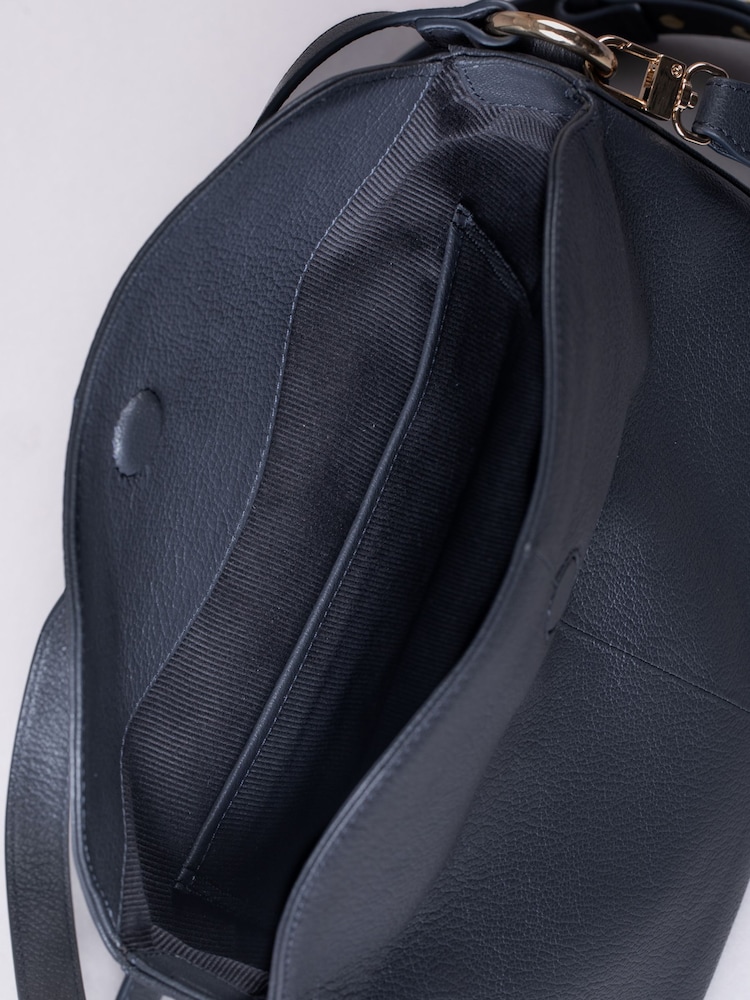 Lakeland Leather Blue Esthwaite Shoulder Bag - Image 6 of 6