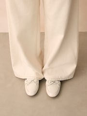Bone Forever Comfort® Round Toe Patent Bow Detail Loafer Ballet Shoes - Image 3 of 9