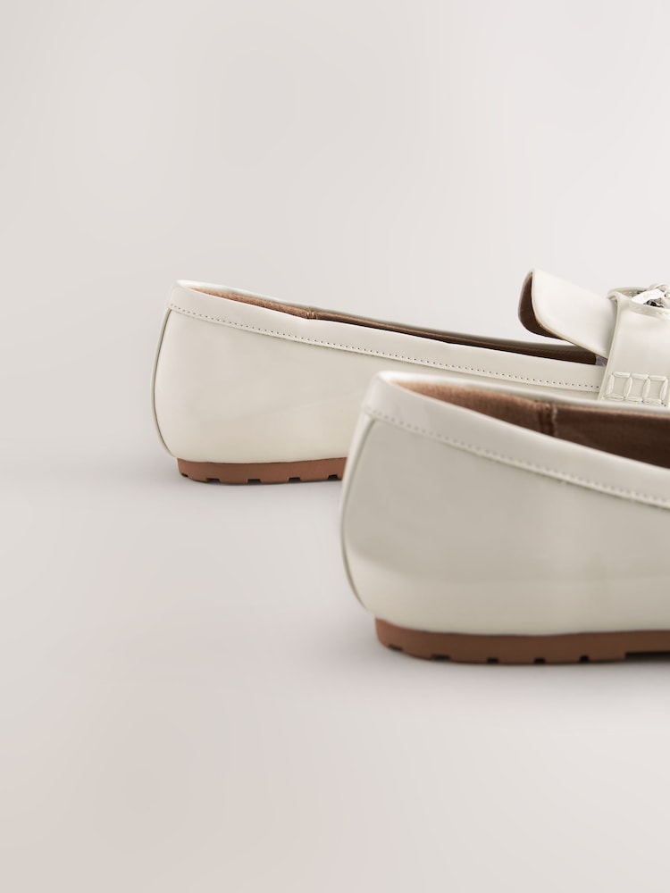 Bone Forever Comfort® Round Toe Patent Bow Detail Loafer Ballet Shoes - Image 9 of 9