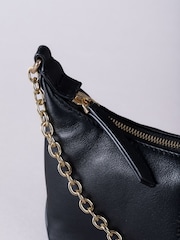 Lakeland Leather Black Levens Chain Cross Body Bag - Image 2 of 7