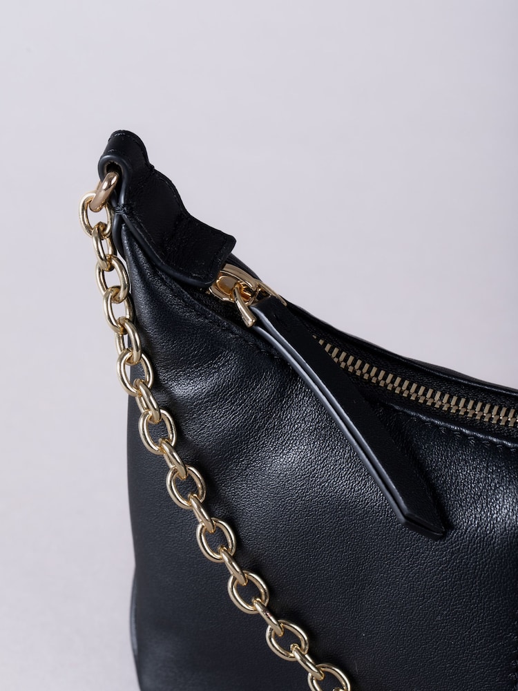 Lakeland Leather Black Levens Chain Cross Body Bag - Image 2 of 7