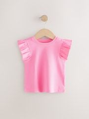 Pink Frill Shoulder Ribbed Vest (3mths-7yrs) - Image 4 of 7