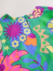 Green Tropical Print Peplum Textured Vest (3mths-7yrs) - Image 7 of 7