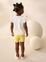 Ecru Frill Shoulder Ribbed Vest (3mths-7yrs) - Image 3 of 7