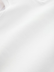 Ecru Frill Shoulder Ribbed Vest (3mths-7yrs) - Image 6 of 7