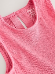 Coral Pink Peplum Textured Vest (3mths-7yrs) - Image 6 of 8