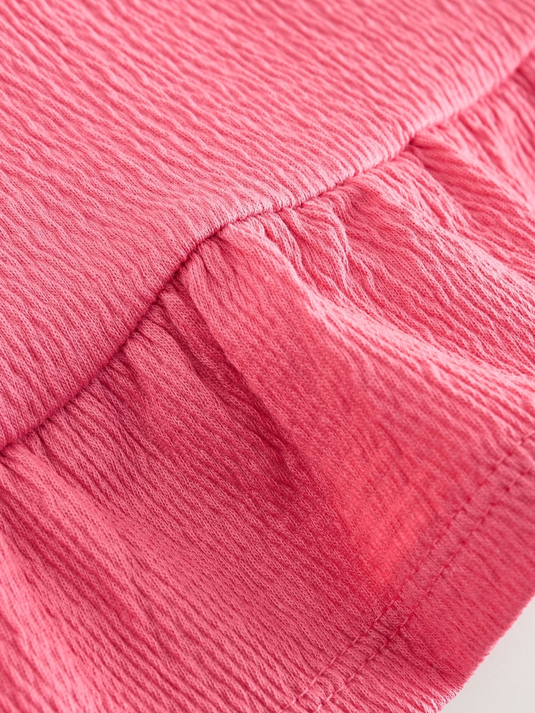 Coral Pink Peplum Textured Vest (3mths-7yrs) - Image 7 of 8