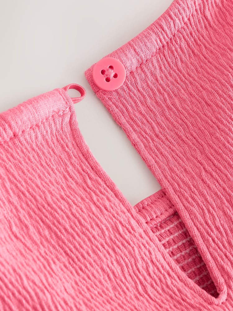 Coral Pink Peplum Textured Vest (3mths-7yrs) - Image 8 of 8