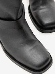 GANNI Black Biker Tubular Mid Shaft Boots - Image 3 of 6