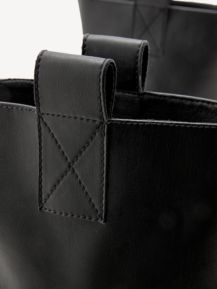 GANNI Black Biker Tubular Mid Shaft Boots - Image 6 of 6