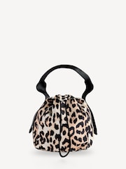 GANNI Brown Leopard Print Tech Pouch - Image 1 of 8