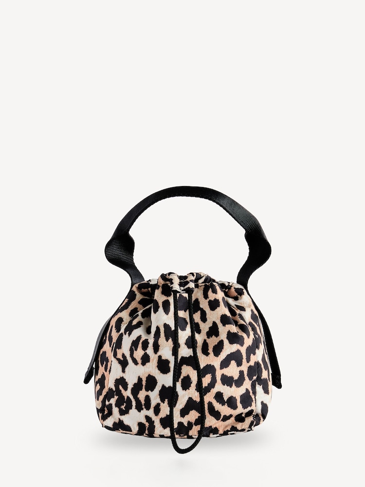 GANNI Brown Leopard Print Tech Pouch - Image 1 of 8