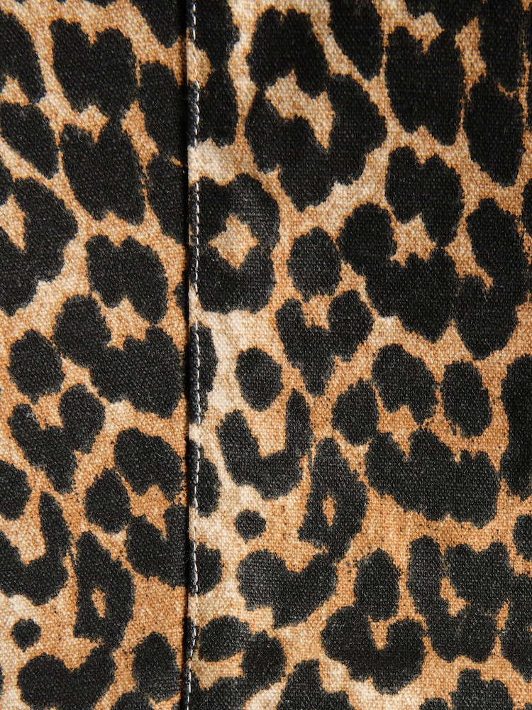 GANNI Leopard XXL Shopper Tote Bag - Image 8 of 8