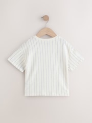 White Stripe Embroidered Fruits Short Sleeve T-Shirt (3mths-7yrs) - Image 6 of 8