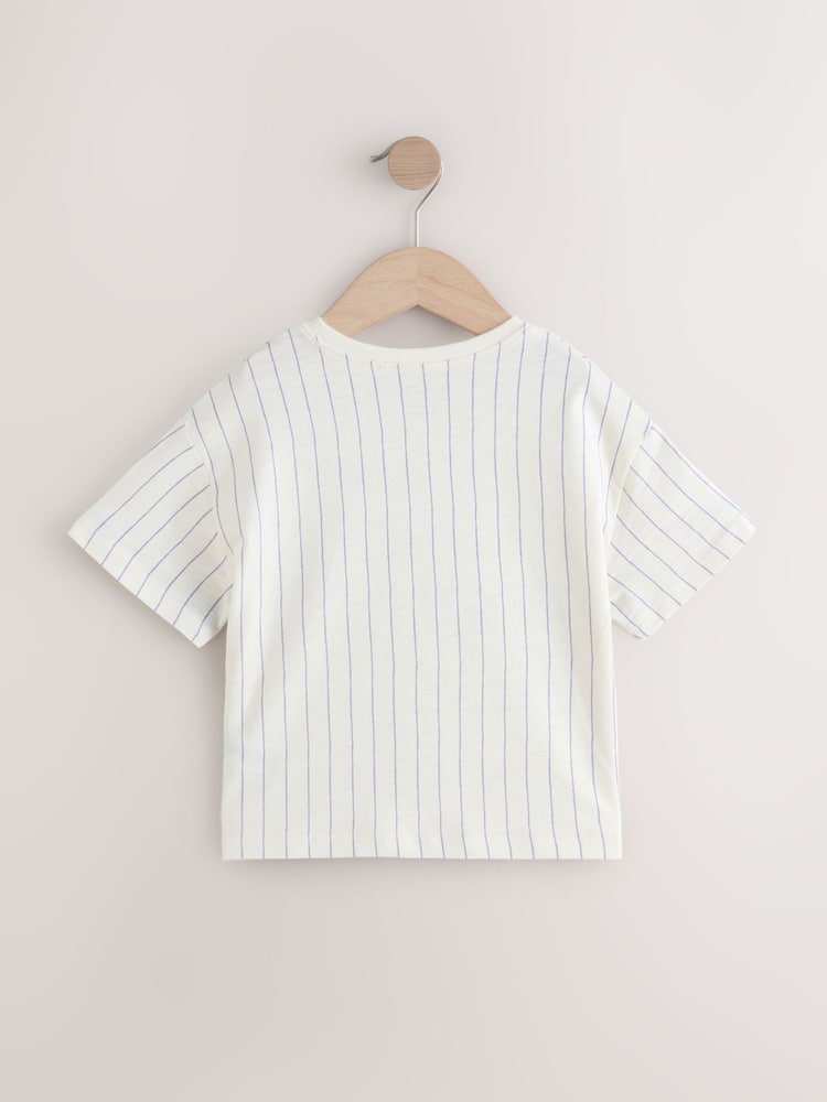 White Stripe Embroidered Fruits Short Sleeve T-Shirt (3mths-7yrs) - Image 6 of 8