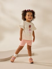 Ecru Ballerina 100% Cotton Frill Short Sleeve Top (3mths-7yrs) - Image 2 of 7