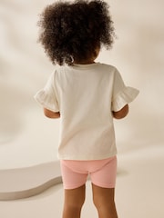 Ecru Ballerina 100% Cotton Frill Short Sleeve Top (3mths-7yrs) - Image 3 of 7
