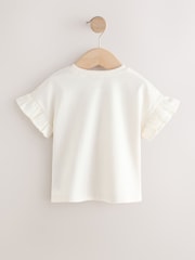 Ecru Ballerina 100% Cotton Frill Short Sleeve Top (3mths-7yrs) - Image 5 of 7