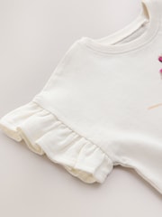 Ecru Ballerina 100% Cotton Frill Short Sleeve Top (3mths-7yrs) - Image 7 of 7