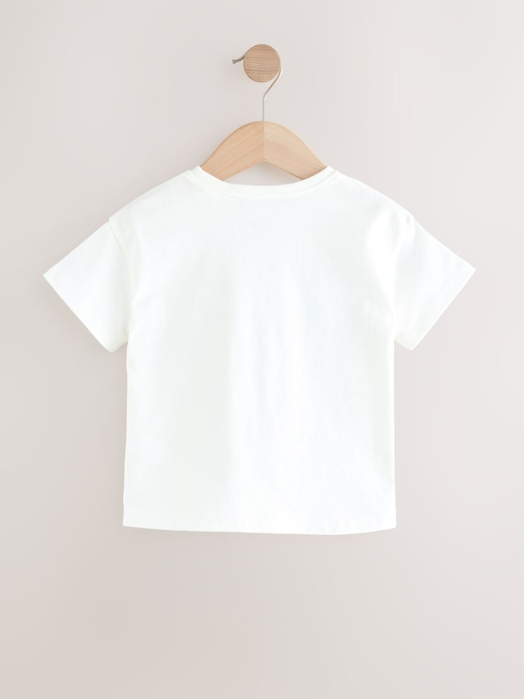 Ecru Padded Sun Character Short Sleeve T-Shirt (3mths-7yrs) - Image 6 of 8