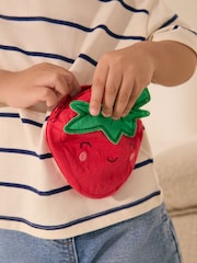 Cream/Navy Stripe Strawberry 100% Cotton Short Sleeve Bag T-Shirt (3mths-7yrs) - Image 3 of 3