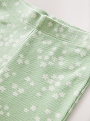 Green Ditsy Floral Rib Flare Leggings (3mths-7yrs) - Image 7 of 8
