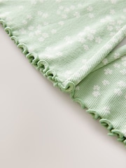 Green Ditsy Floral Rib Flare Leggings (3mths-7yrs) - Image 8 of 8
