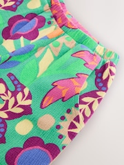 Green Tropical Print Textured Barrel Leg Trousers (3mths-7yrs) - Image 6 of 7