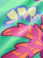 Green Tropical Print Textured Barrel Leg Trousers (3mths-7yrs) - Image 7 of 7