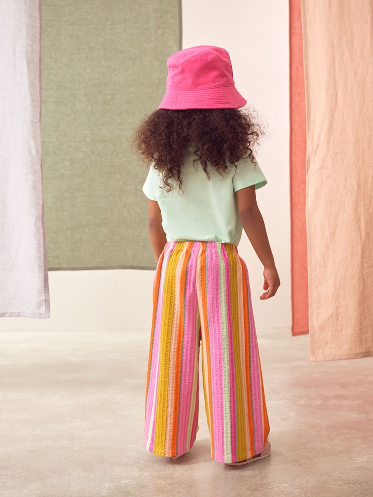 Rainbow Stripe Textured Wide Leg Trousers (3mths-7yrs) - Image 2 of 7