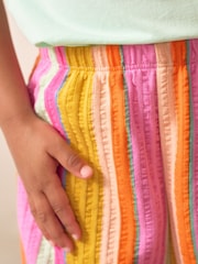 Rainbow Stripe Textured Wide Leg Trousers (3mths-7yrs) - Image 3 of 7